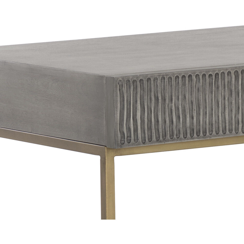 Markel 56 X 24.75 inch Grey / Antique Brass Desk